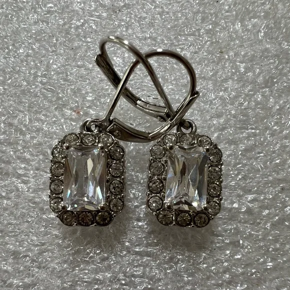 Jewelry Nvg Stamped Vintage Silver Plated Cz Earrings Poshmark